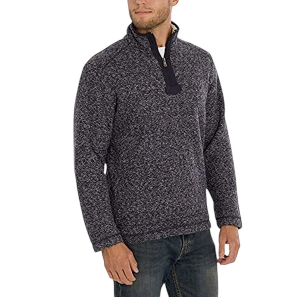 Orvis Brighton Quarter Zip Sherpa Lined Sweater | Men’s XL | Charcoal Heather